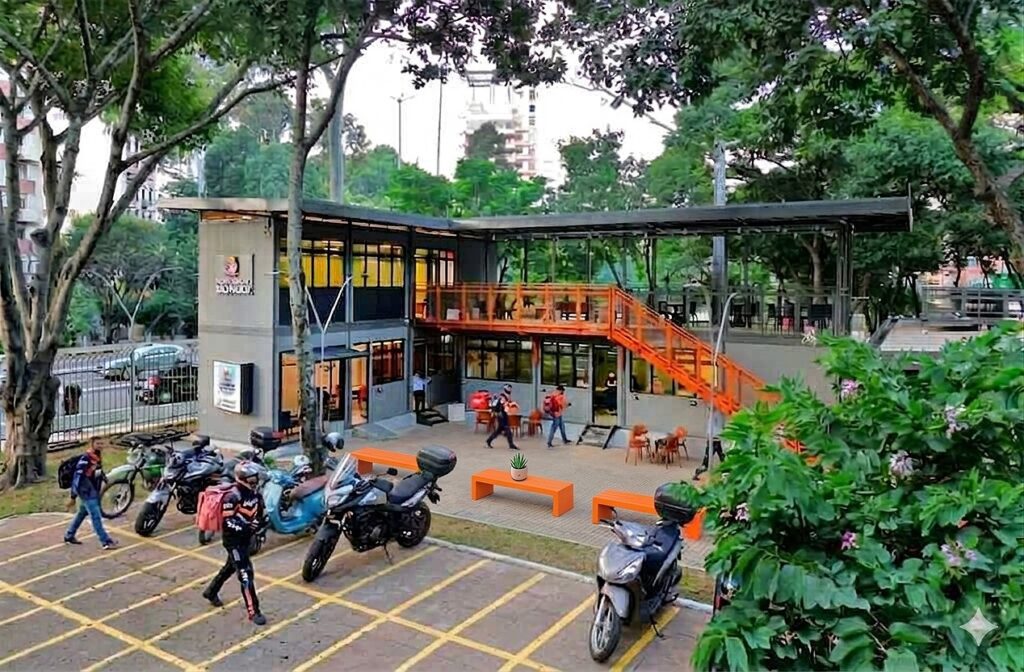 Primeiro Espaço Motoboy da capital, tem estrutura para descanso, alimentação e apoio