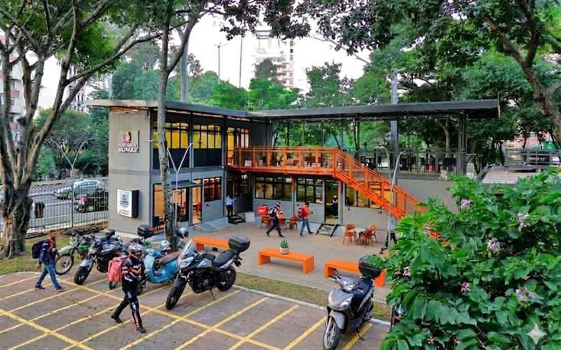 Primeiro Espaço Motoboy da capital, tem estrutura para descanso, alimentação e apoio